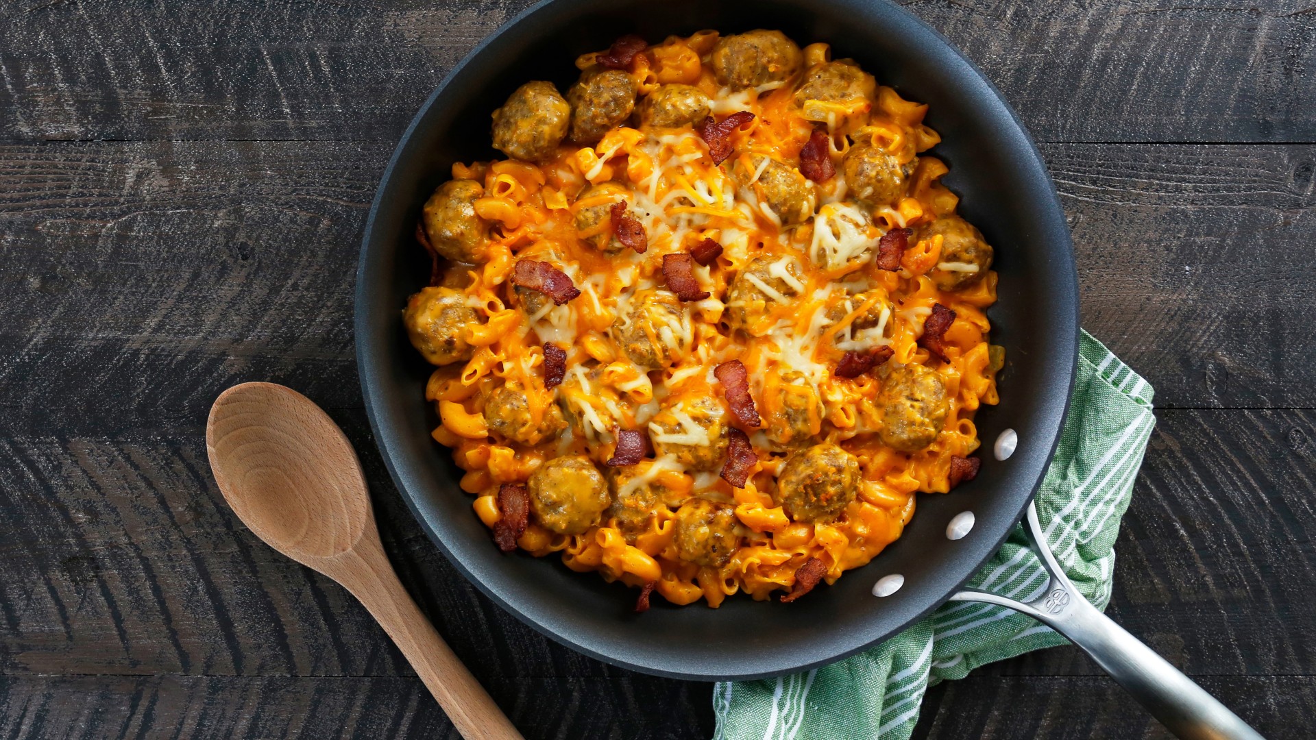 Cheddar Meatball and Pasta Skillet Recipe - Hamburger Helper