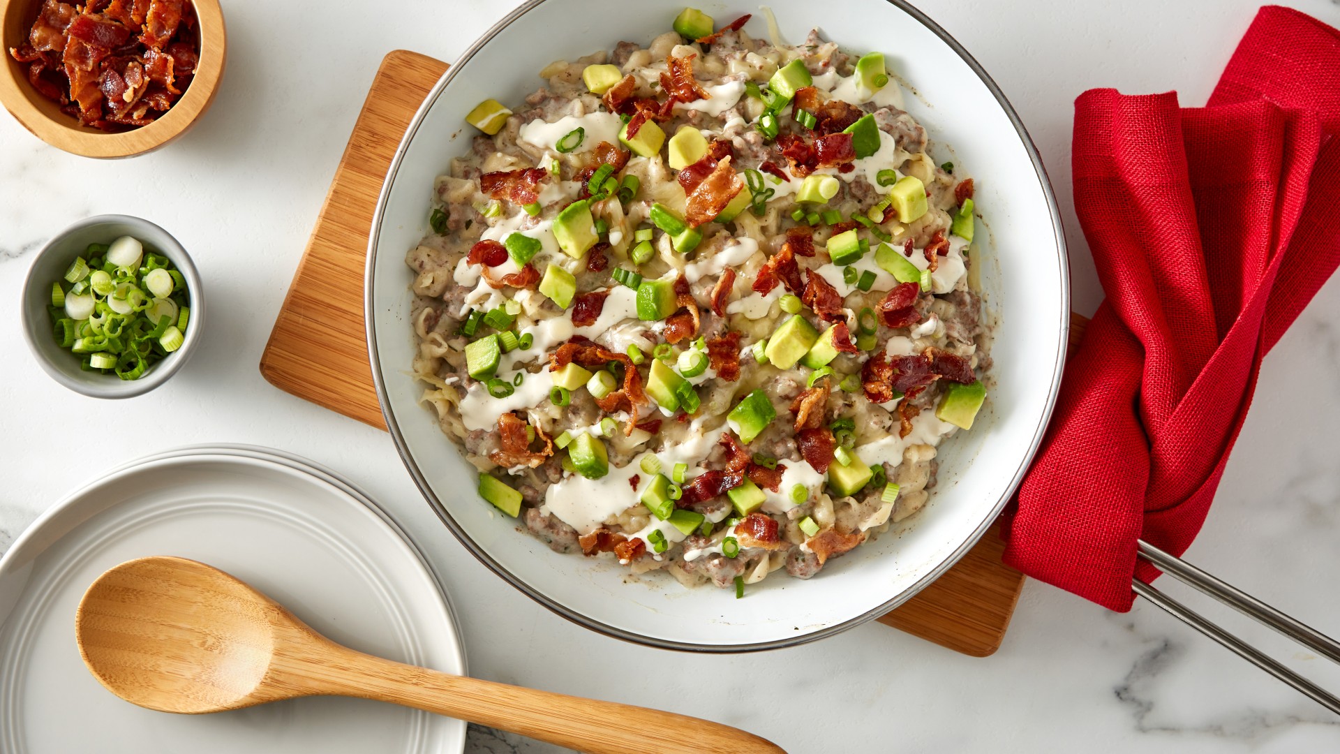 Beef and Bacon Ranch Pasta Skillet Recipe Hamburger Helper